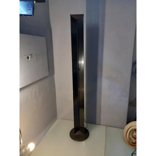 Black Aloe Model Floor Lamp by Gianfranco Frattini for Luci, 1980s, in Very Good conditions. Designed 1980 to 1989 I have...