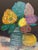 2010s Original Canvas Painting of Vibrant Colorful Flowers in a Vase For Sale - Image 5 of 6