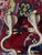 This is a pair of striking Vintaged gold brass cobra door handles with incised decoration in the Hollywood Regency and...