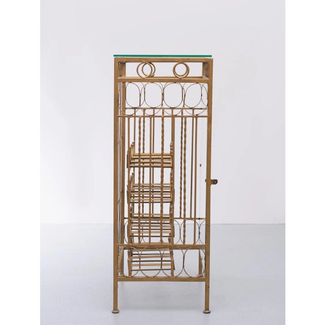 Gold Gilt Metal Cocktail Bar, Italy, 1950s For Sale - Image 8 of 14