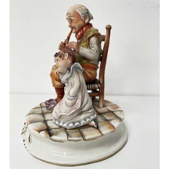 Grandfather with His Granddaughter from Capodimonte, 1960s For Sale - Image 12 of 17