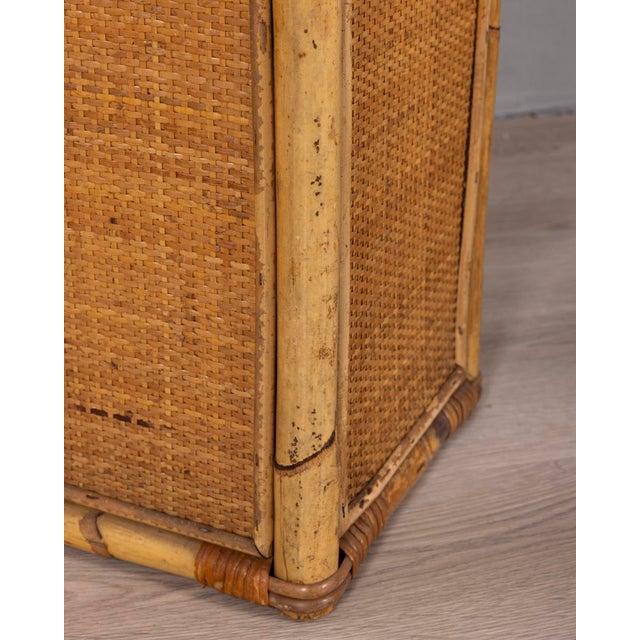 Wood Vintage Bamboo Umbrella Stand, Italy, 1960s For Sale - Image 7 of 9