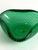 A 1960s Italian Murano glass bowl by Seguso, distinguished by its rich green colouring, shallow triangular form and...