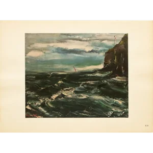 1947 After M. Vlaminck "Sotteville-Sur-Mer", First Edition Period Parisian Offset Lithograph