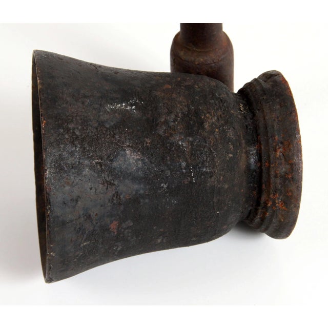 Antique 1800's Cast Iron Mortar & Pestle For Sale In Providence - Image 6 of 9