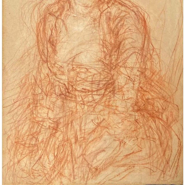 Early 19th Century Napoleon I Era Artist, Portrait of a Woman, Early 19th Century, Sanguine For Sale - Image 5 of 7