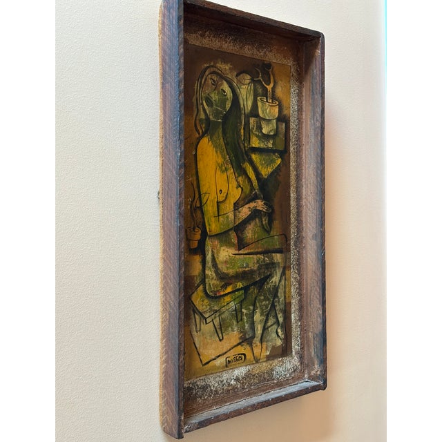 Mid-Century Modern Mid 20th Century Mid-Century Modern California Modernist Seated Nude Painting by Leon d'Usseau (Dusso) For Sale - Image 3 of 12