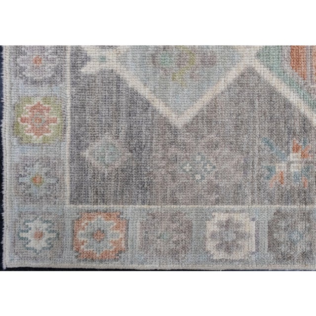 Turkish Turkish Oushak Runner Rug 2'10" x 10'10" For Sale - Image 3 of 8