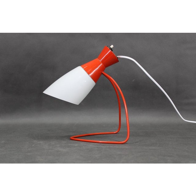 Vintage Red Table Lamp by Josef Hurka for Napako, 1960s For Sale - Image 3 of 14