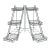 Vintage Three-Tier Wrought Iron Plant Stands – Pair For Sale