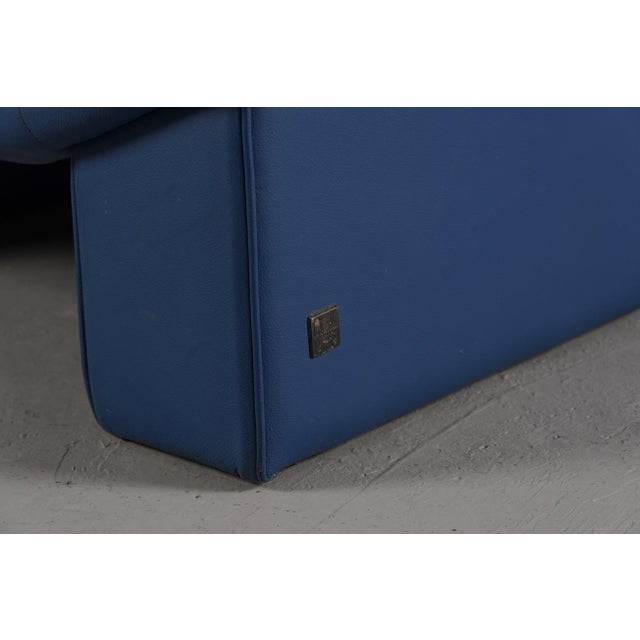 Postmodern Leather Armchair by Nicoletti Salotti, Italy, 1980s For Sale - Image 14 of 15