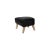Contemporary Black Leather and Natural Oak My Own Chair Footstools by Lassen, Set of 4 For Sale - Image 3 of 6