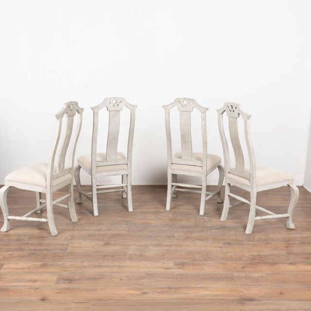 Early 20th Century Set of 10 Swedish Gray Dining Chairs For Sale - Image 15 of 15