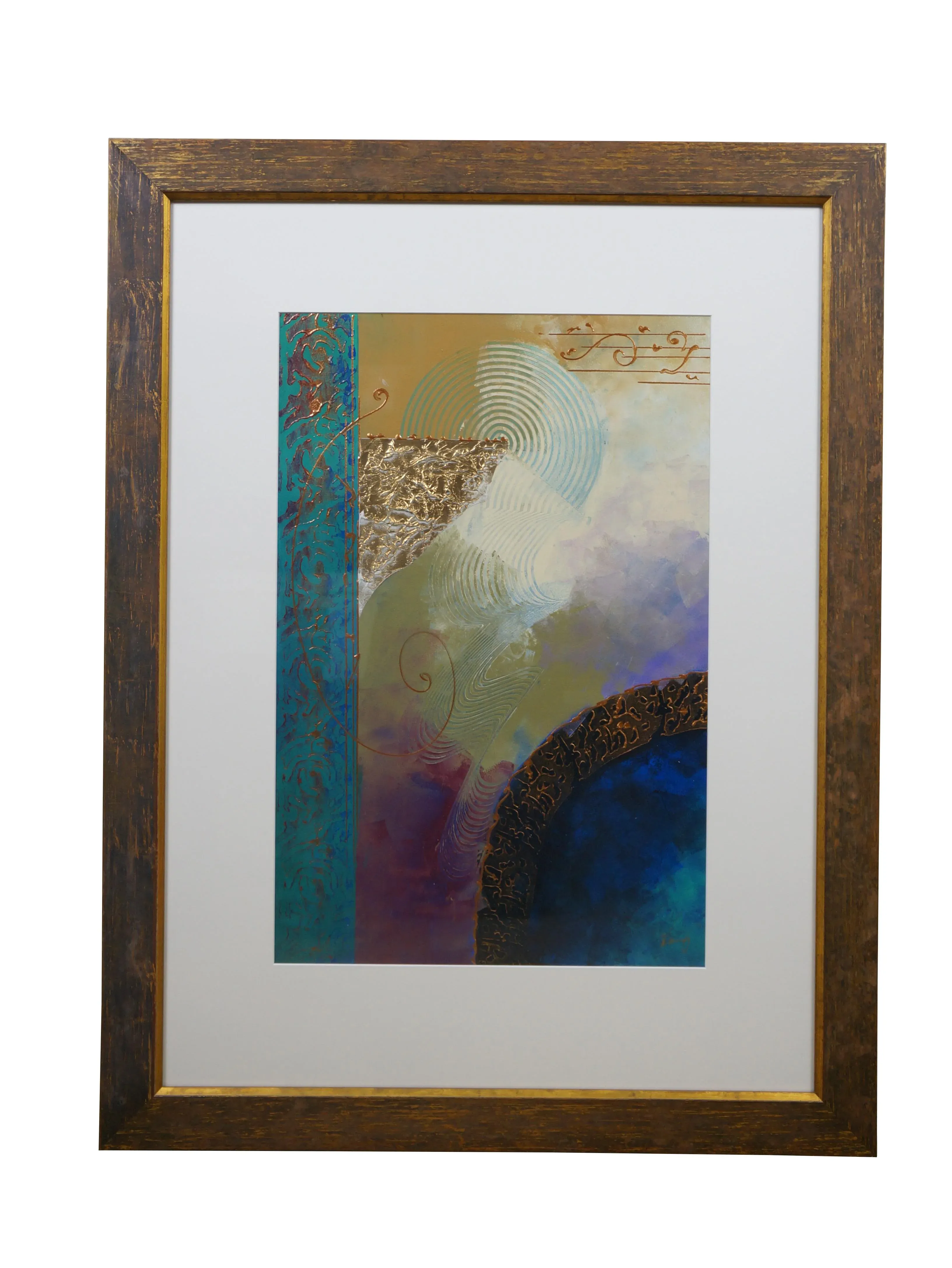 アート・デザイン・音楽 Paintings And Drawings 1979-2001 3 Kamy Deljou Abstract Symphony Musical Notes Mixed Media