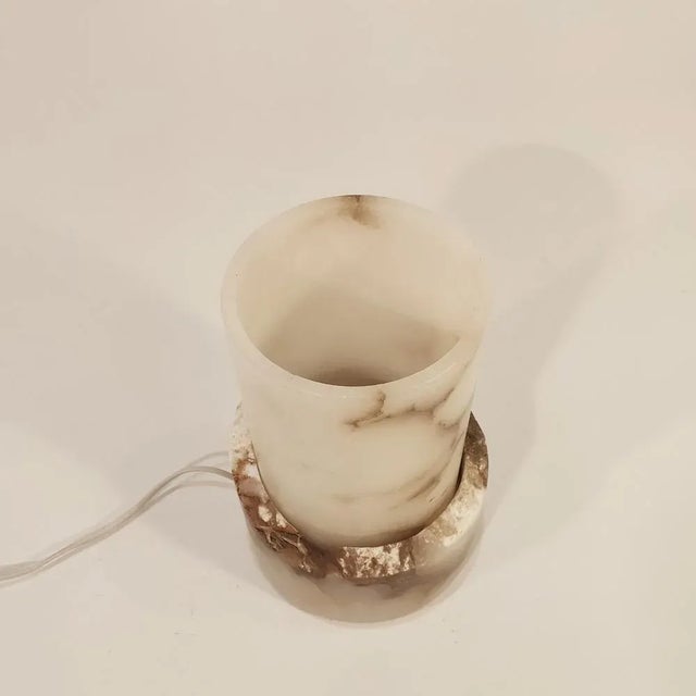 Mid-Century Modern Vintage Spanish Alabaster Lamp, 1970s For Sale - Image 3 of 8