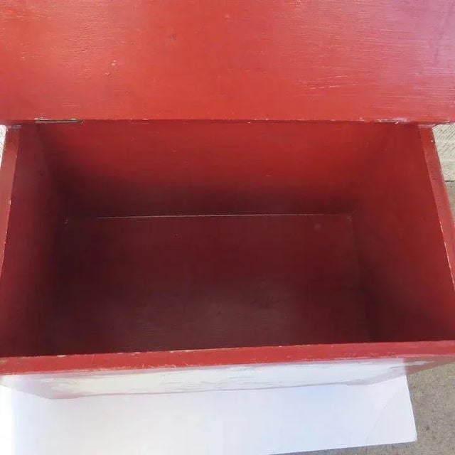 Vintage Italian Painted Hall Seat Chair Storage For Sale - Image 4 of 7