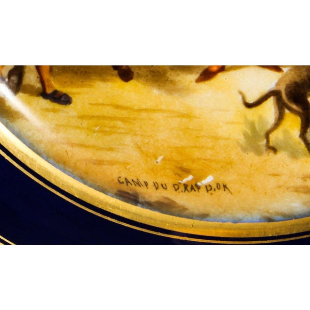 19th Century French Sevres Porcelain Camp Du Rap Plate For Sale - Image 5 of 13