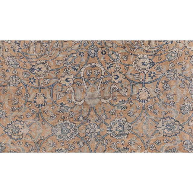 Fine Antique Persian Tabriz Handmade Wool Rug For Sale - Image 4 of 8