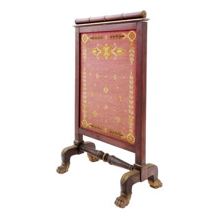Antique French Empire Style Firescreen, 1800s For Sale