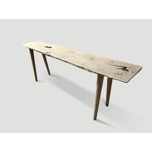 Andrianna Shamaris St. Barts Teak Wood Console Table For Sale In New York - Image 6 of 6