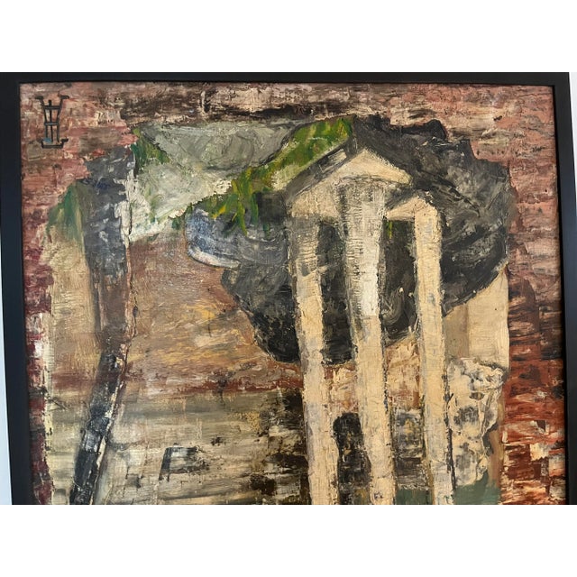 Impressionist Mid Century Uta Vin Bern Impressionist Oil on Board Painting For Sale - Image 3 of 10