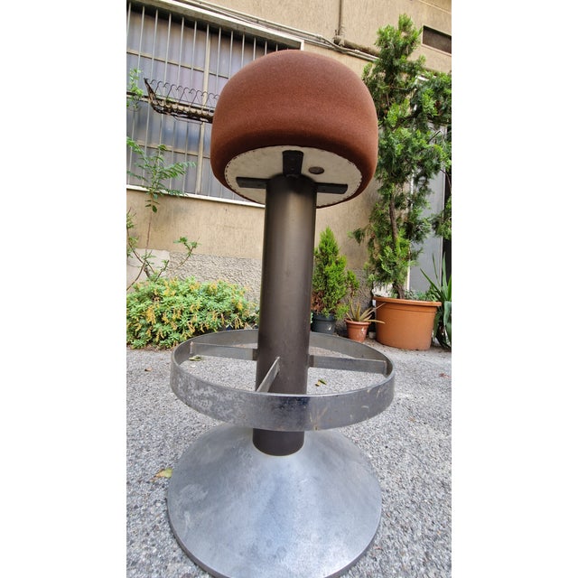 Dwarf Stools in Chromed Iron with Padded Seat, 1970s, Set of 4 For Sale - Image 10 of 18