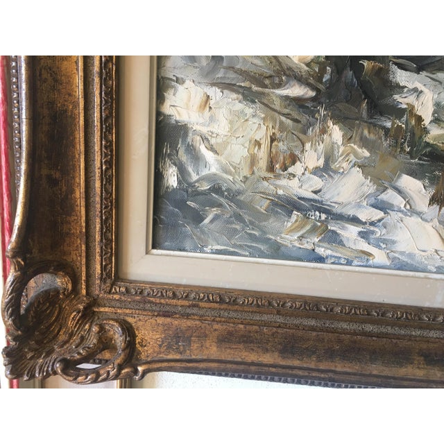 Large Forest Oil Painting on Canvas, 1950 For Sale - Image 3 of 13