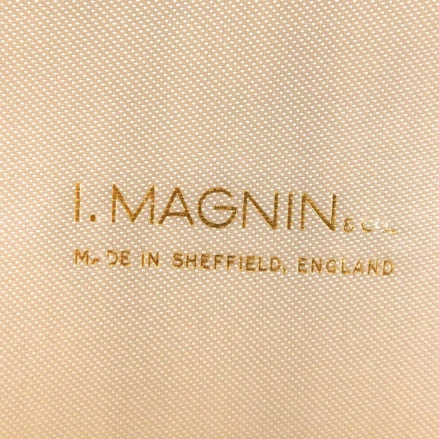 1970s Set of Six Gold and Silver Dessert Spoons From I. Magnin in Red Case For Sale - Image 9 of 9