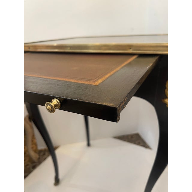 French Napoleon III Ebonized Mechanical Writing Table & Vanity, 19th Century For Sale - Image 10 of 18