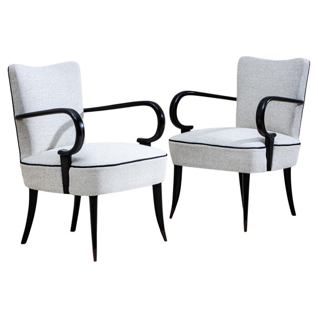 Wood Mid-20th Century Pair of Armchairs, possibly Italy For Sale - Image 7 of 9