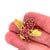 Contemporary Large Ruby & Sapphire 18k Yellow Gold Bee Brooch For Sale - Image 3 of 10