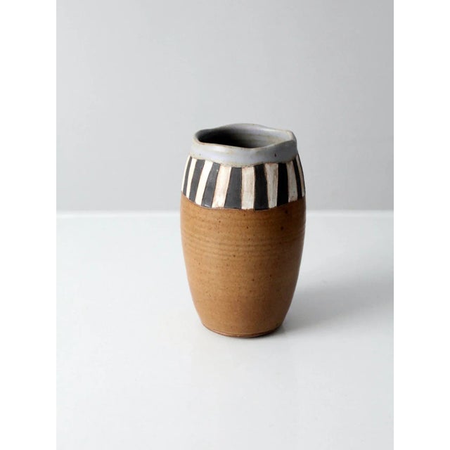Vintage Signed Studio Pottery Vase For Sale - Image 9 of 12