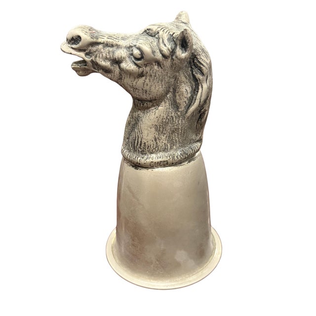 Traditional Vintage Gucci Silver-Tone Horse Head Equestrian Stirrup Cup For Sale - Image 3 of 7
