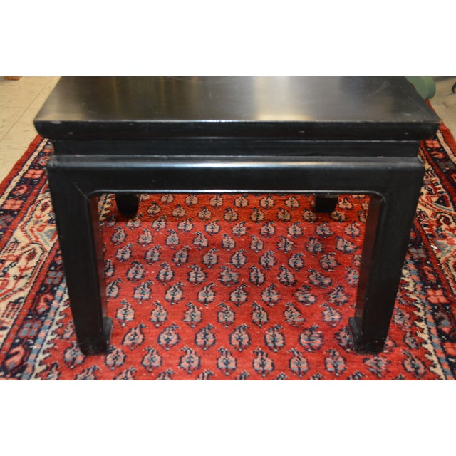 Vintage Bill Meyer Lamps Asian / Chinese Square Low Wood / Black Lacquer Table For Sale - Image 6 of 11