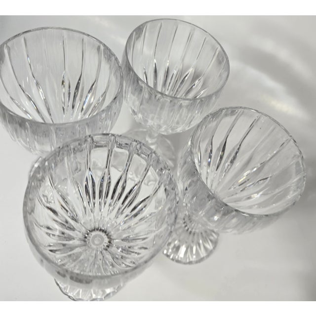Late 20th Century Hollywood Regency Crystal Goblets- Set of Four For Sale - Image 13 of 18