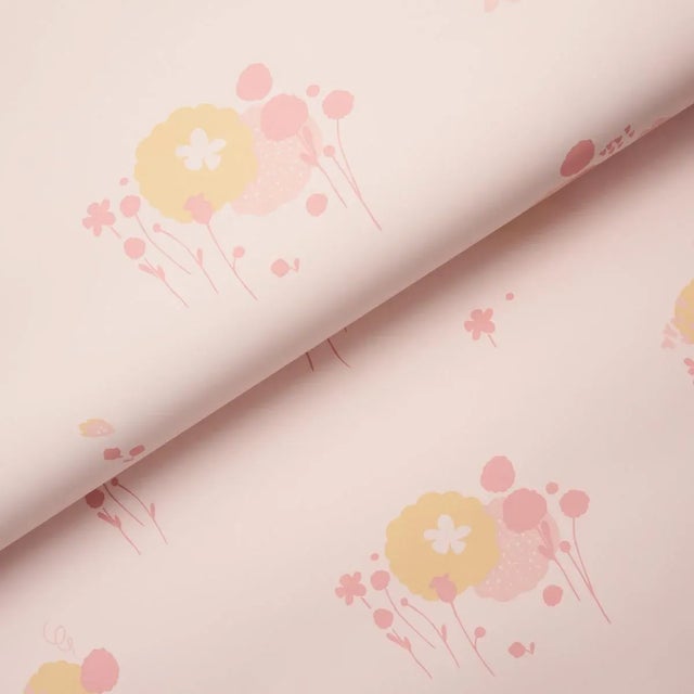 Schumacher Sample - Schumacher x Marie-Chantal Pom Pom Forest Wallpaper in Blush For Sale - Image 4 of 4