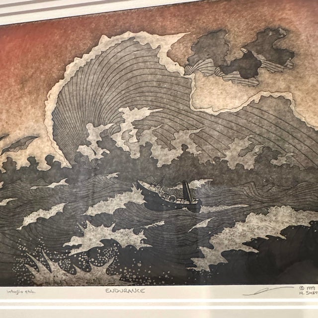 Sienna 1999 “Endurance” Intaglio Etching Signed and Numbered by Matthew Smith For Sale - Image 8 of 11