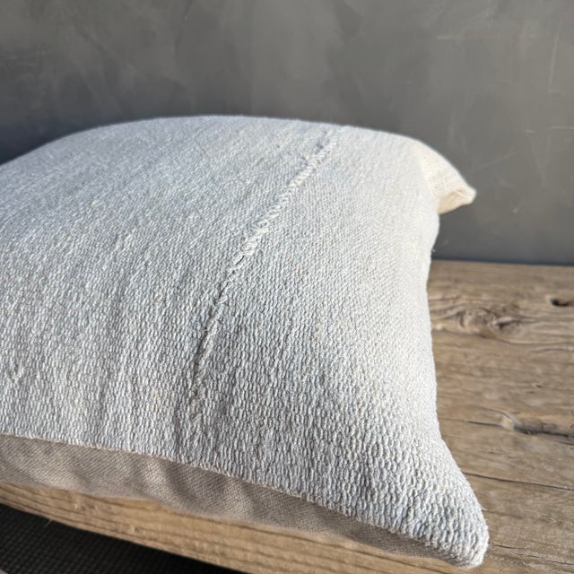 Vintage Rug Pillow Cover With Original Seams For Sale - Image 4 of 6