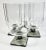Grey Square Footed Goblets- Set of Four For Sale - Image 4 of 11
