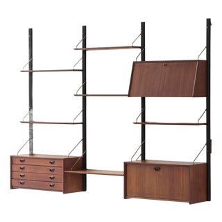 3-Bay Wall Unit by Louis Van Teeffelen for Wébé For Sale