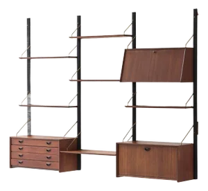 3-Bay Wall Unit by Louis Van Teeffelen for Wébé
