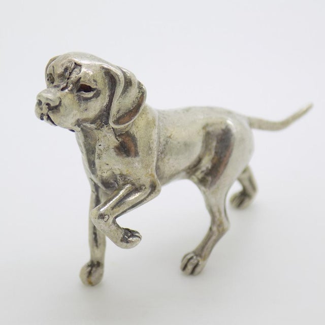 Large Vintage Handmade Silver English Pointer Dog, Italy, 1970s For Sale - Image 3 of 14