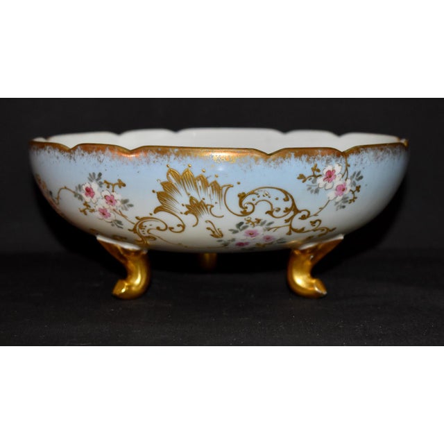 Antique Early 20th Century Berry Bowl/Colander/Strainer. Hand Painted Porcelain. Brand: Limoges. Origin: France. The...