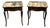 Pair of Vintage French Black Oak Side Tables For Sale