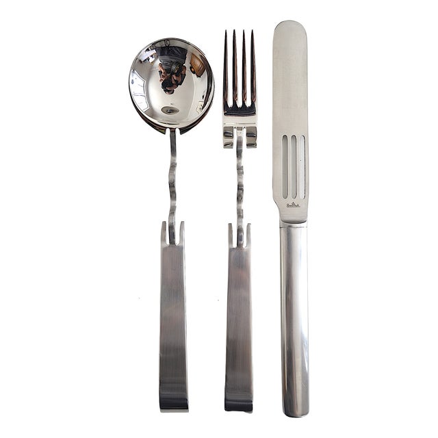 Sculptura Cutlery by Lino Sabattini for Rosenthal, 1980s, Set of 3 For Sale