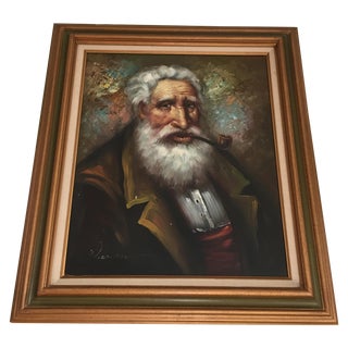 Large Captain Painting Signed Original Art For Sale