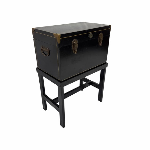 Vintage Storage Box, Side Table, Nightstand on Stand For Sale - Image 11 of 12