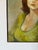 Textile 1970s Mid-Century Impressionist Woman Portrait Oil on Canvas Painting, Framed For Sale - Image 7 of 12