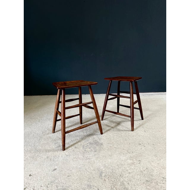 Antique Handmade Ladder Stools, 1890s, Set of 2 For Sale - Image 18 of 18