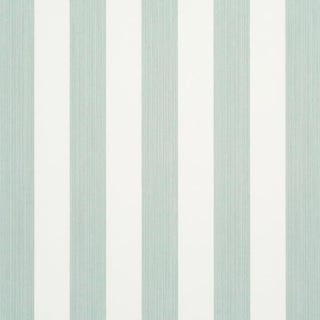SAMPLE - Schumacher Edwin Stripe Medium Wallpaper In Eucalyptus For Sale